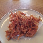 紬山荘 - 桜海老のかき揚げ　２０１４，３昼