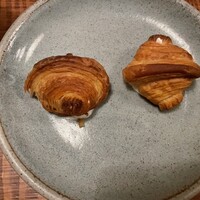 Bistro yen - お通し／クロワッサン、べったら漬け入り！