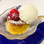 ひだまりCafe - かぼちゃプリン＆バニラアイス