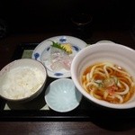 日本橋 三冨魯久汁八 - ヒラメ刺身定食
