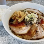 中華そば土屋商店 - 和歌山ブラック肉増し並950円ご飯小150円