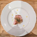 La Stalla - アカムツの炙り スプマンテジュレ添え