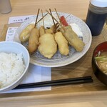 249846423 - A定食（串揚げ7本）　ご飯普通盛り