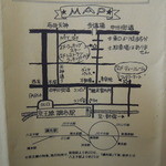 クッキングハウス - パンフに記載されていた手書きのＭＡＰ