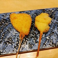 神戸串あげ SAKU - 玉ねぎ、すずきの生姜揚げ