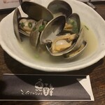 魚酔 - 厚岸の大粒アサリバター炒め