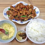 香楽 - ニラレバ定食（ご飯大盛）
