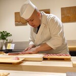 島津 - 鮪の切り付け