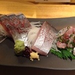四季三乗 - 関アジの刺身