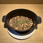 RISTORANTE IL NODO - PRIMI PIATTI  〜貝〜　小田原志村さんの”ほしゆたが”4穀米リゾット　アオリイカ  山菜