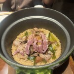 金舌 - 鴨肉の腕肉とむね肉を使った土鍋御飯