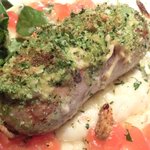 アトリエドアイ - ランチメニュー 2100円 のプラチナポークのアンドウィエット 香草パン粉焼き