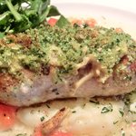 アトリエドアイ - ランチメニュー 2100円 のプラチナポークのアンドウィエット 香草パン粉焼き