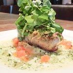 アトリエドアイ - ランチメニュー 2100円 のプラチナポークのアンドウィエット 香草パン粉焼き