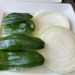 焼肉なべしま - 2024年6月7日 ピーマンと玉ねぎ