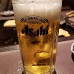 月島もんじゃ たまとや - 生ビール（税込660円）