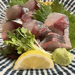 ろばた仁 本店 - 関アジ関サバのハーフ