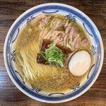 むかん 初台 - 親鶏煮干し塩ラーメン・味玉