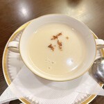 西洋料理　開福亭 - 思ったより薄めのポタージュ