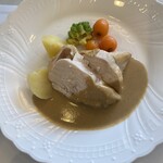 レストランヒルトップ - 鶏胸肉のロースト　きのこソース