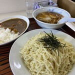 肉よし - つけ麺大盛とカレーライスのセット　¥1266