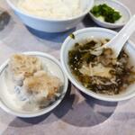 清香園 - ランチのスープとシュウマイ