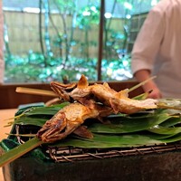 赤坂 菊乃井 - 稚あゆの炭火焼き