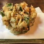 そば遊歩 - 小柱•小海老の掻き揚げ