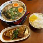 味玉蔵出し醤油麺と豚角煮セット　2024.6