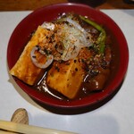 浅草一文 - すじ煮→盛り付けて完成