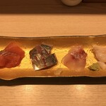 鮨きのした - サクラマス、鯵、梅貝