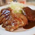 亜樹 - B定食（ハンバーグ、コロッケ、ポークソテー）