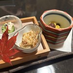 まな板の上の旬　ぽぽぽん - 季節の小鉢3種盛り