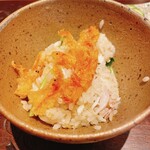 天ぷら たけうち - 鯛めしと桜えびの天ぷら