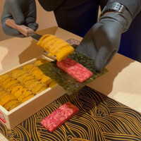 恵比寿 うしみつ - 雲丹ドッグ、動画でインスタにUPしてあるので見てね