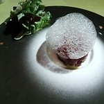 本鮪のタルタル　フレンチキャビア添え　レモンとジンのムース