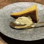 温石 - ◯半熟カステラ　とうもろこしのアイスクリーム