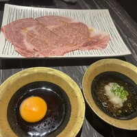 焼肉SEJONG 栄店 - 焼きしゃぶロース　卵とポン酢