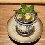 日本料理FUJI - 【写真①】とうもろこし（味来、静岡県吉田町：桑高農園）の擂り流し