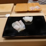 日本橋蛎殻町 すぎた - さじまアオリイカ　青森ひらめ