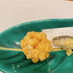 蕎麦割烹  倉田 - 琵琶湖産稚鮎天ぷら、とうもろこしのかき揚げ
