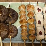 やきとり中山商店 - ささみうめしそ、ぼんじり、椎茸