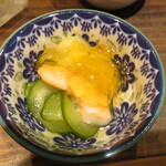 肉菜ダイニング 五色 - 前菜おしながき かぼちゃクリームスープ　,　焼き茄子ジュレ仕立て,　鮮魚のカルパッチョ　, 濃厚ごま豆腐　, ポテサラ　バジルソース五色ときめきランチ 1,450円「1.595円(税込み)」