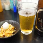もつやき 石松 - とりあえずビール　若い人はとりあえずは無いんだそう　ハイボールらしい
