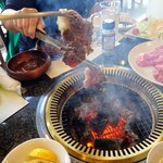 グルメリア但馬 - 焼きしゃぶ  めっちゃ美味い(*´﹃｀*)