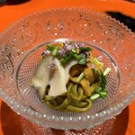 ななにん - アワビの肝ソースの地粉うどん