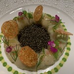 ロオジエ - 三陸産ホタテのラメルとオシェトラ