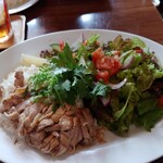 ラグ カフェ - 蒸し鶏御飯