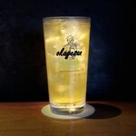 炭焼 おかげさん - 濁り緑茶ハイ