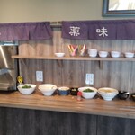 うどん村 - 薬味コーナー